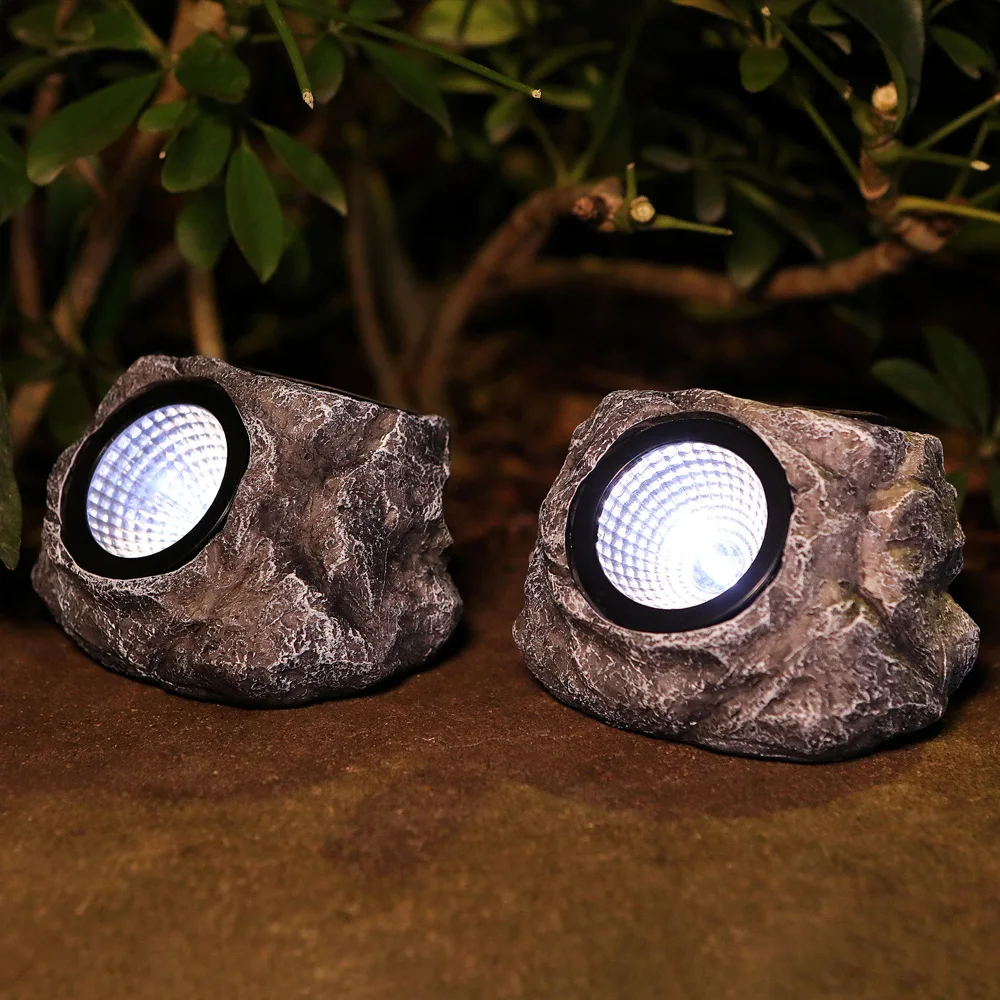 

Solar Garden Lights Outdoor Garden Landscape Spotlights Waterproof Resin Simulation Stone Lights LED Lawn Lights