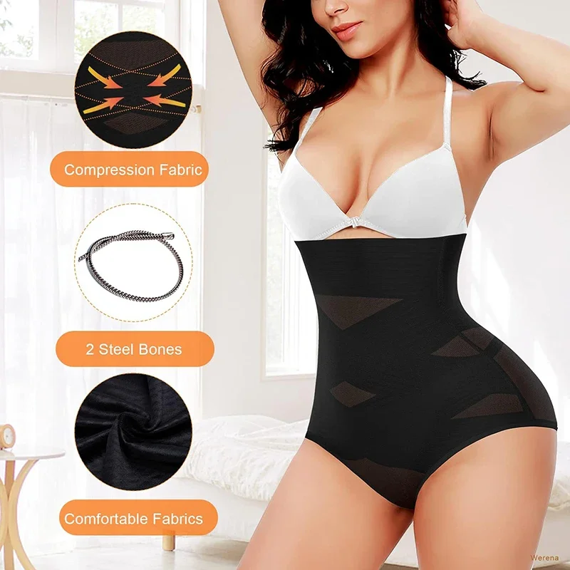 Womens High Waisted Shapewear Tummy Control Panties X-shaped Girdles Slimming Waist Trainer Corset Butt Lifter Underwear Shapers