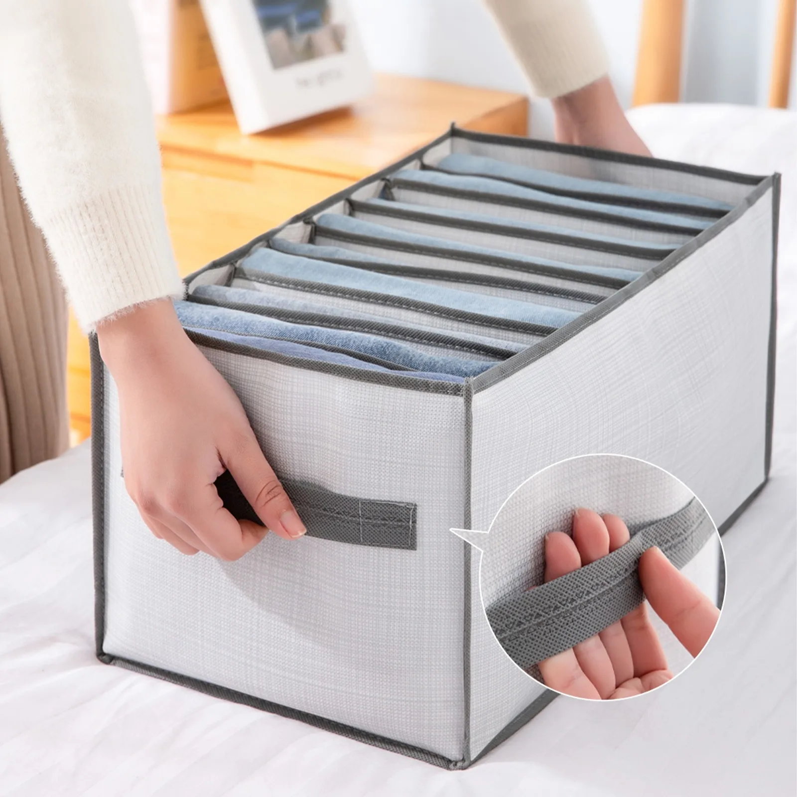 Clothes Storage Box Compartment Boxes Closet Separation Organizers Drawer Divider Organizer Box for Underwear Jeans Socks Bra