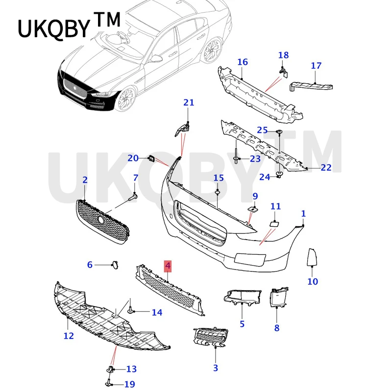 Car Front bumper grille grille 2015-ft ype fpa ceXE fog lamp grille fog lamp frame fog lamp air outlet front bumper lamp cover