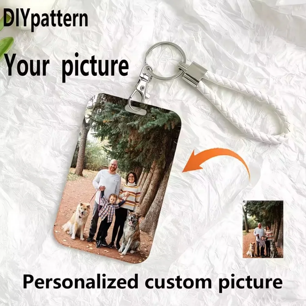 Porte-carte d'identité personnalisé avec cordon, étui de protection avec texte et nom personnalisés pour le personnel de bureau, les enseignants, les entreprises, couverture de carte personnalisée