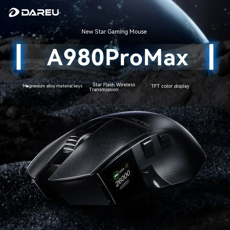 A980 Pro Max Dareu 8khz Bluetooth Wireless Mouse Paw3395 26000dpi Mouse E-Port Gamer Mice Lightweight Office Gaming Mice