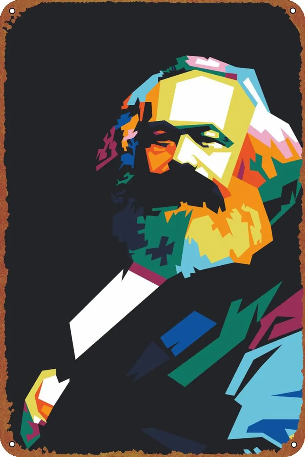 karl marx Poster Vintage Tin Sign Unique Metal Wall Decor for Home, Bar, Diner, Pub,  ,Fun Kitchen Decor, Funny Bar Signs, Vinta