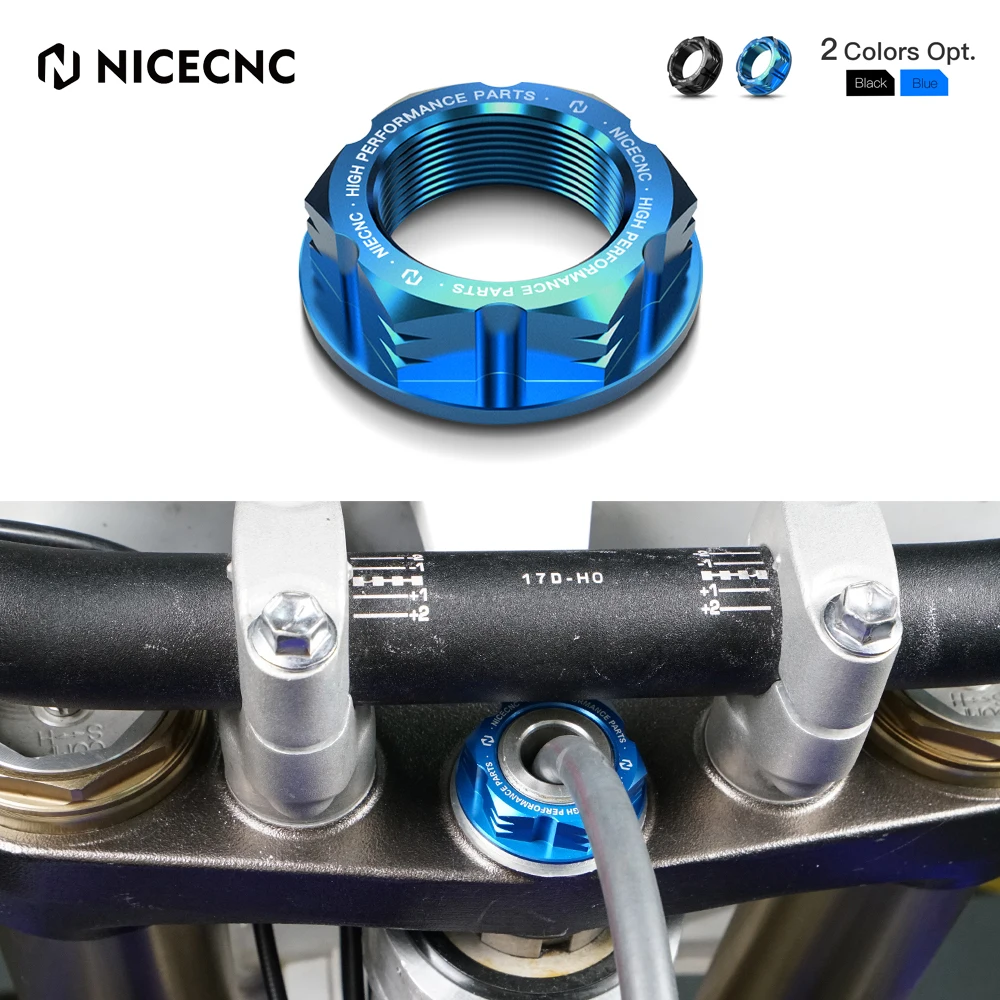 NiceCNC Motorcycle Steering Stem Nut Cover For Yamaha YZ250 YZ125 2006-2021 YZ125X YZ250X YZ250F YZ450F WR250F WR250FX WR450F