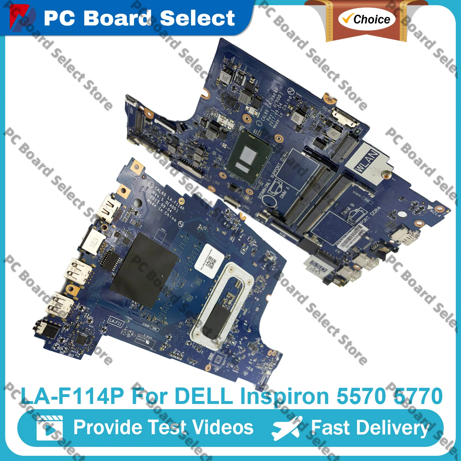Intel Cpu Core I7 - CAL60 LA-F114P Motherboard Laptop untuk DELL