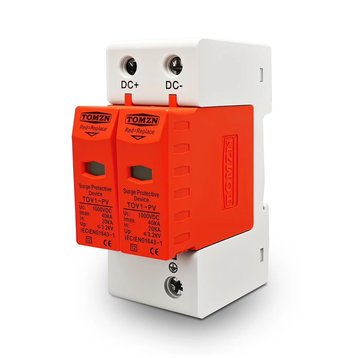 TOMZN DC SPD 1000V 20KA~40KA House Surge Protector Protective Low-voltage Arrester Device