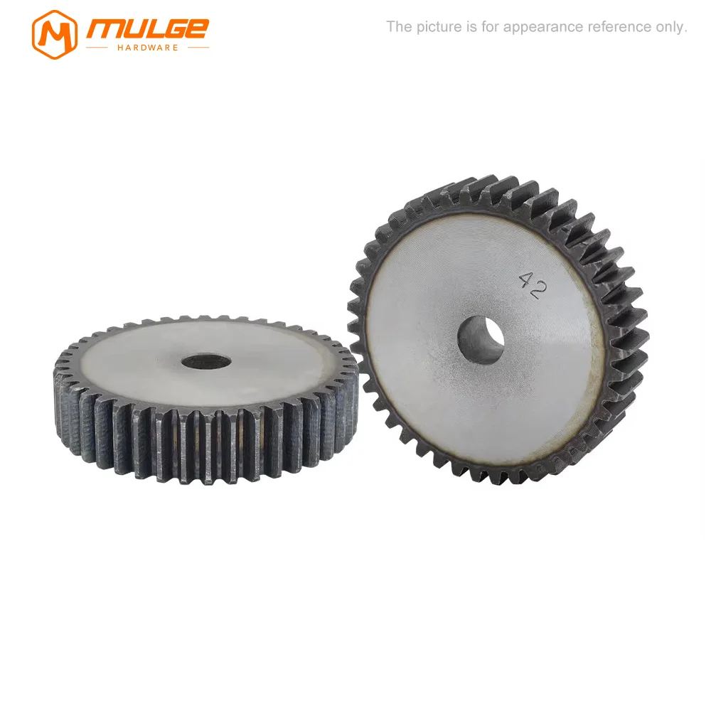 Flat Gear 2M-44T/45T/46T~52T/53T/54Teeth  SC45# Carbon Steel Cylindrical Gear Height 20 mm High Frequency Quenching Teeth