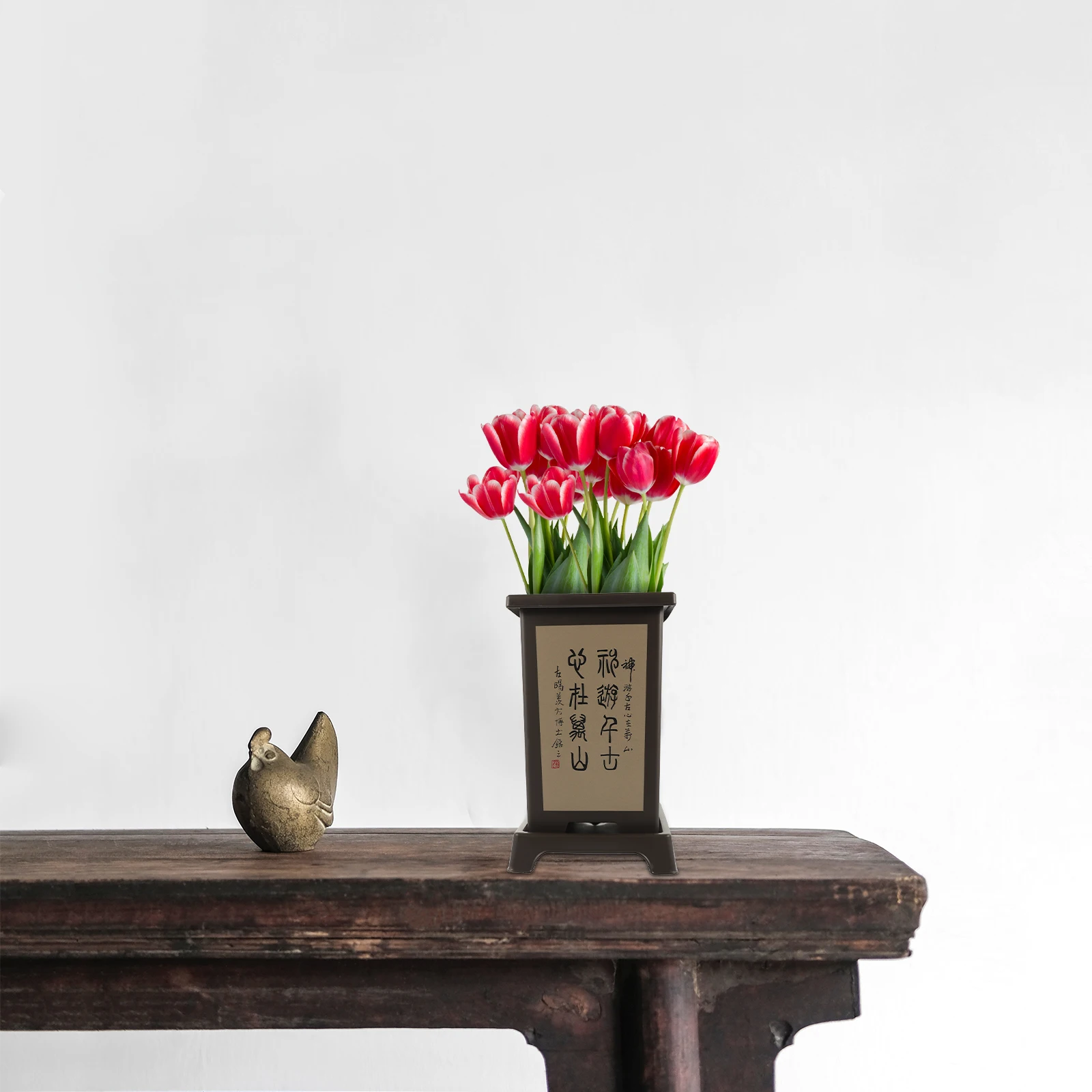 

Orchid Pot Plastic Planting Pot Nursery Planter with Airflow Drainage Holes Base Saucer for Indoor Plants Orchid Planter