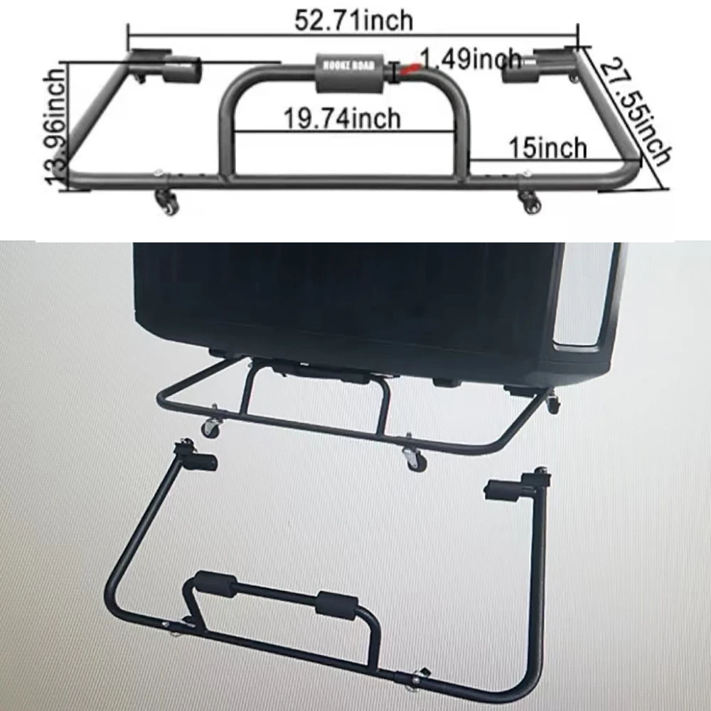 

Lantsun JL1268 Steel Stand 1PC Hard Top Carrier Storage Sliding Cart Rack Roof Support Holder Bracket for Jeep for Wrangler