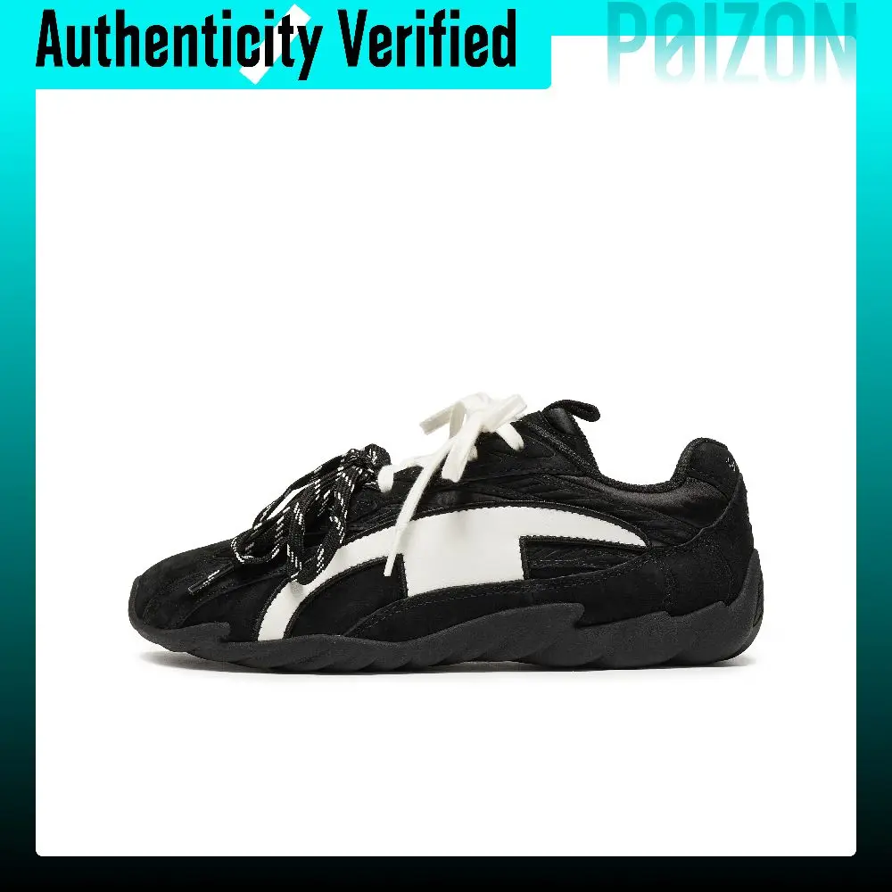 Champion Feather Like Thin Sole Shoes Textile, Synthetic Leather Low top Skateboard Shoes Women's Black/Milk White U5CFCRW03U3