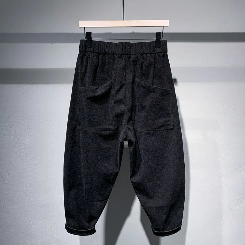 New Autumn/Winter Fashion Brand Japanese Vintage Corduroy Work Dress Pocket Loose and Versatile Handsome Casual Men\'s Pants