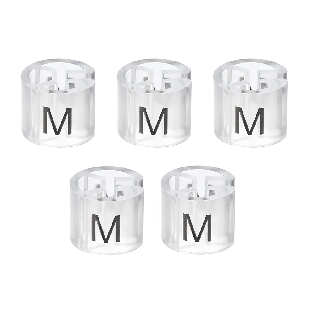 

5Pcs Plastic Hanger Clothes Markers Label Markers Size Hanger Tags Ring Shape Size Clip Clothing Organization