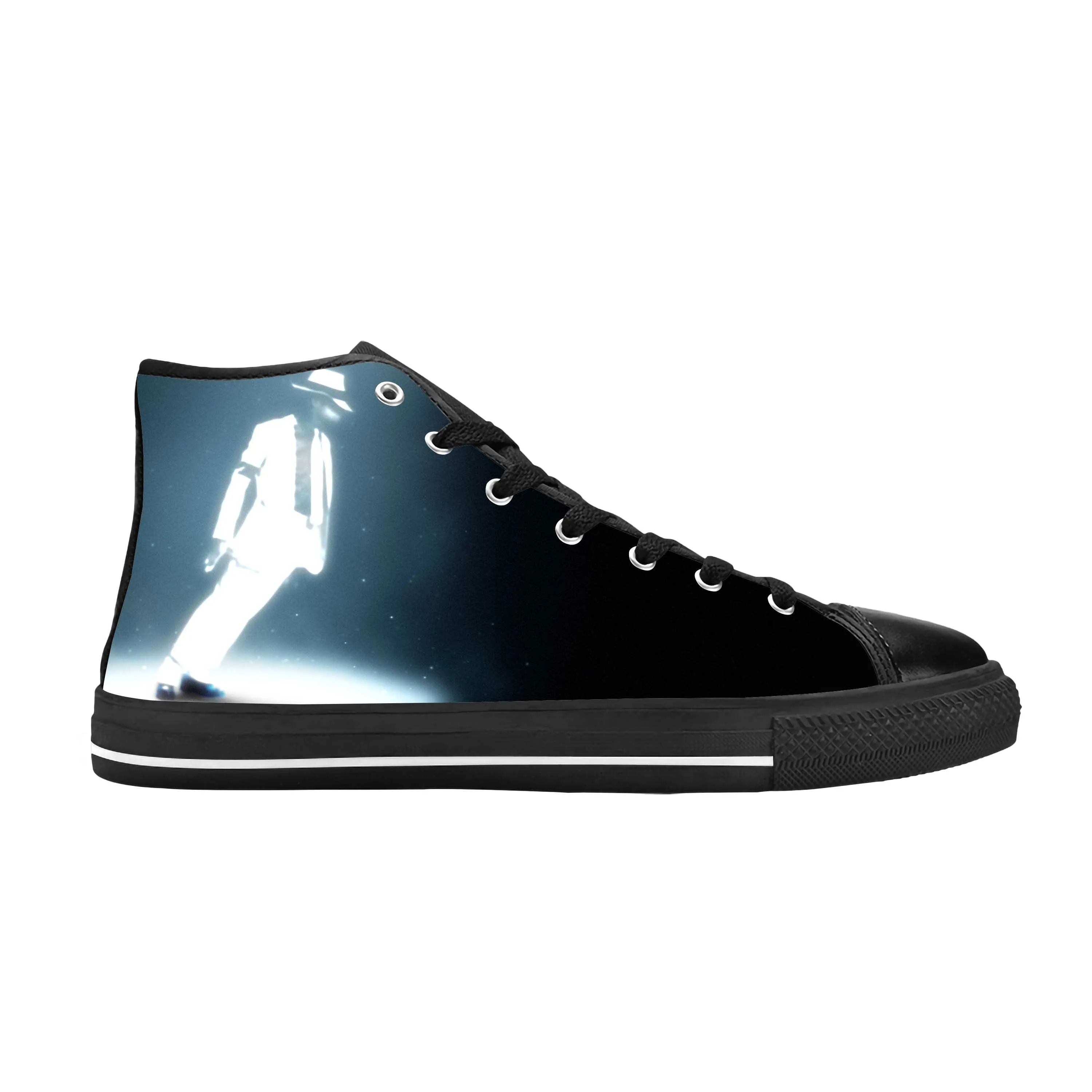 Michael Joseph Jackson Singer Pop Music Rock Cool Casual Cloth Shoes High Top Comfortable Breathable 3D Print Men Women Sneakers