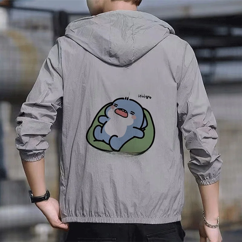 

Летняя одежда для защиты от ультрафиолета, дышащая ветровка для пар, легкая ветровка с длинными рукавами и круглым вырезом, верхняя одежда