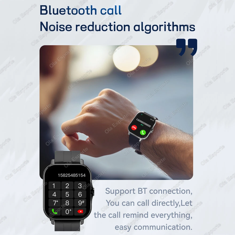 2025 Bluetooth Call Smart Watch Heart Rate Blood Oxygen 24/7 Health Tracking Multi Sport Modes Message Notifications Smartwatch