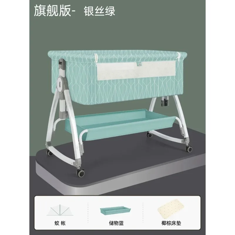 Newborn Crib Removable Crib Portable Cradle Bed Foldable Multi-function Bed