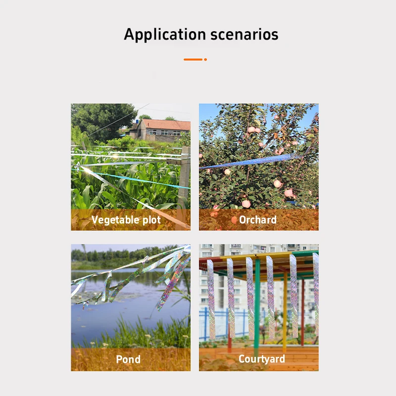 2.4 سنتيمتر x 50 متر/4.8 سنتيمتر x 50 متر الليزر عاكس الطيور طارد الشريط على الوجهين عاكس الردع تخويف الشريط للطيور حديقة مزرعة الخ