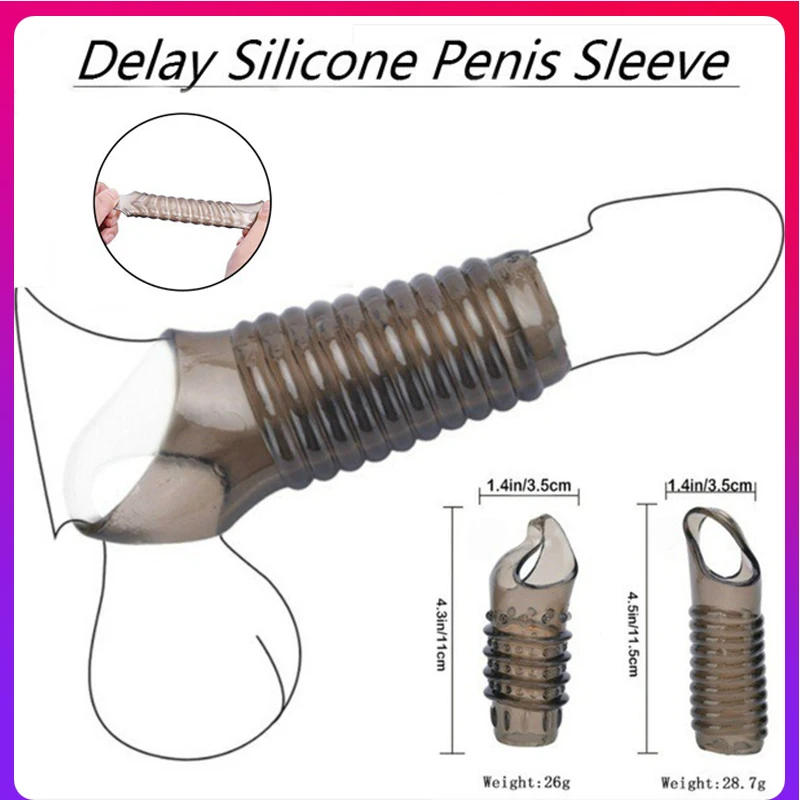 Manchon de pénis en silicone réutilisable pour homme, prolongateur de bite, Maastricht l'éjaculation, congenre, érection plus forte, agrandissement de la bite, anneau pénien, jouet sexuel