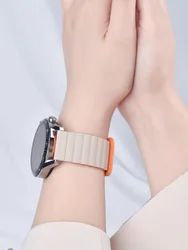 Magnetic Loop For Samsung Galaxy watch 7/6/5 pro/4/Classic/active 2 20mm 22mm band Silicone link bracelet huawei GT 2-3-4 strap