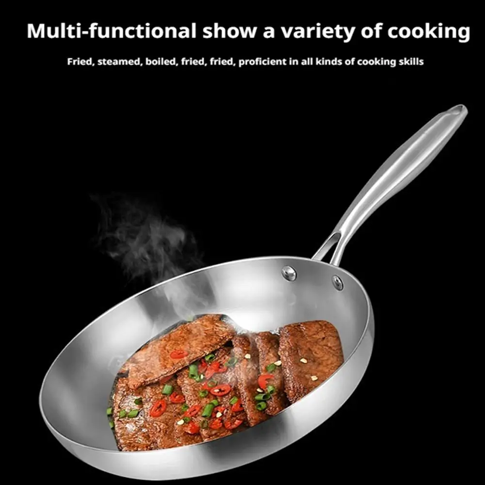 

22cm -ply Stainless Steel Frying Pan, Skillet, Induction And Even Safe, Heavy Fast Duty & Oven Heat, Cooking Dishwasher D8f9