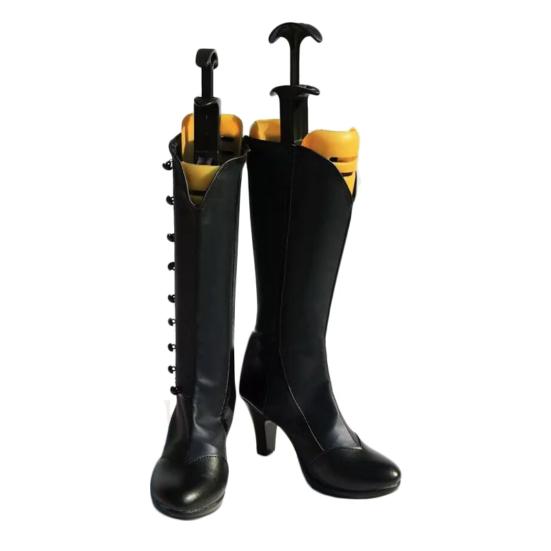 

Anime Cosplay Shoes Evil Ciel Phantomhive Cosplay Boots Zipper-up Halloween Carnival Party Shoes Heels