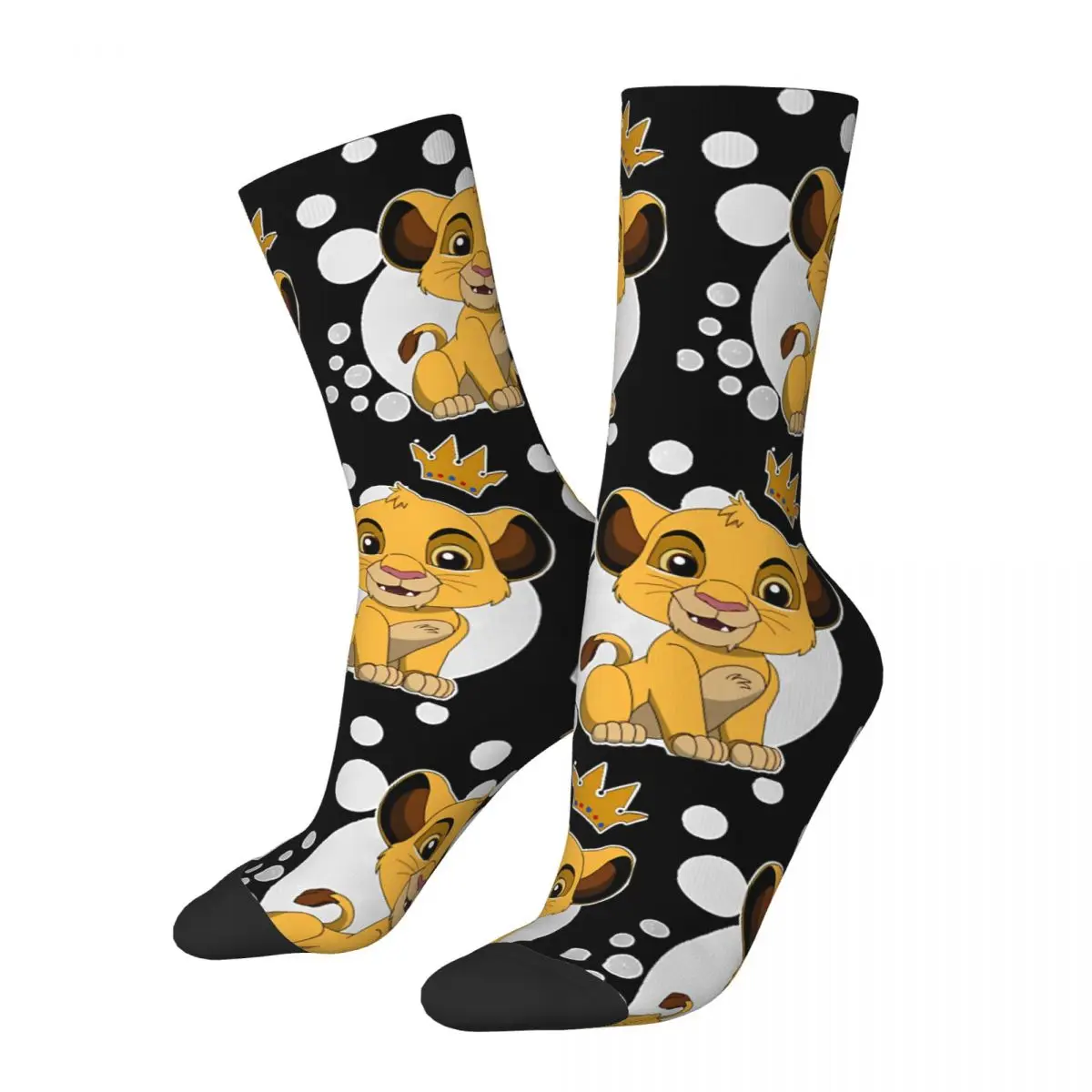 Funny Crazy Sock for Men Impressive Hip Hop Harajuku The Lion King Happy Quality Pattern Printed Boys Crew compression Sock