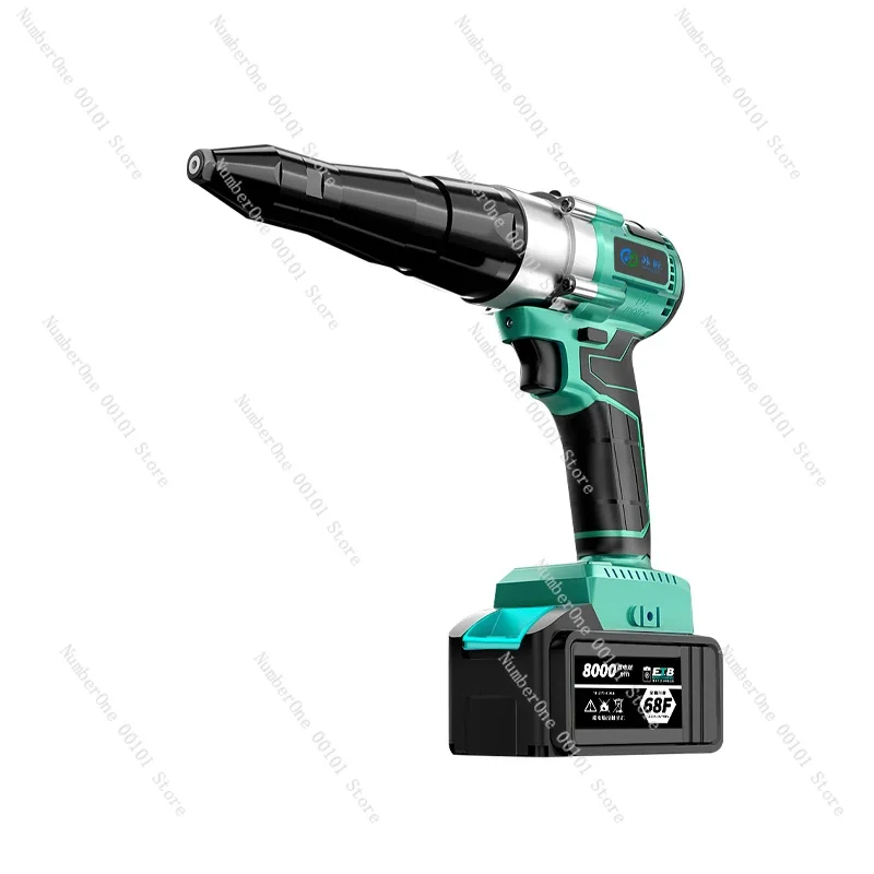 Электрический клепальный пистолет 198VF с литиевой батареей, полностью автоматическая машина для вытягивания сердечника, перезаряжаемый бесщеточный клепальный пистолет Электрический клепальный пистолет 198VF с литиевой батареей, полностью автоматическая машина для вытягивания сердечника, перезаряжаемый бесщеточный клепальный пистолет