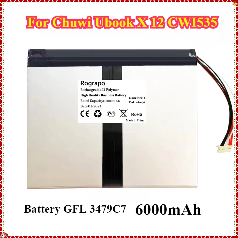 New 7.6V 6000mAh Battery GFL 3479C7 for Chuwi Ubook X 12 CWI535 Tablet PC with 10PIN 7Lines