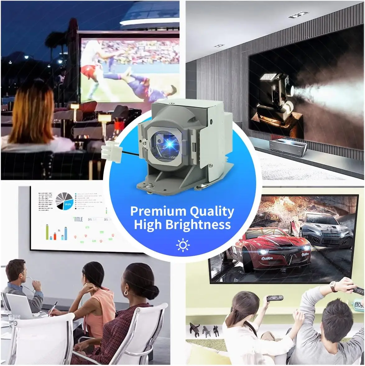 

High Quality 5J.J9E05.001 Replacement Lamp With Housing For Benq W1400 W1500 Projectors with 180 days warranty