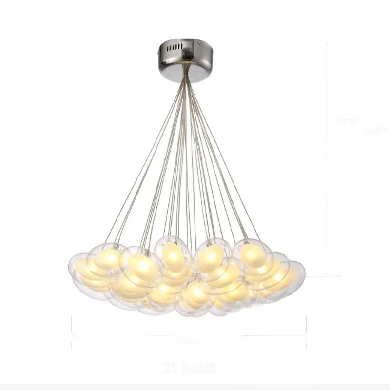 Free Shipping Modern Led Pendant Light Led Pendant Lamp  Egg Glass 90-265V Clear Glass Led Suspension Lamp