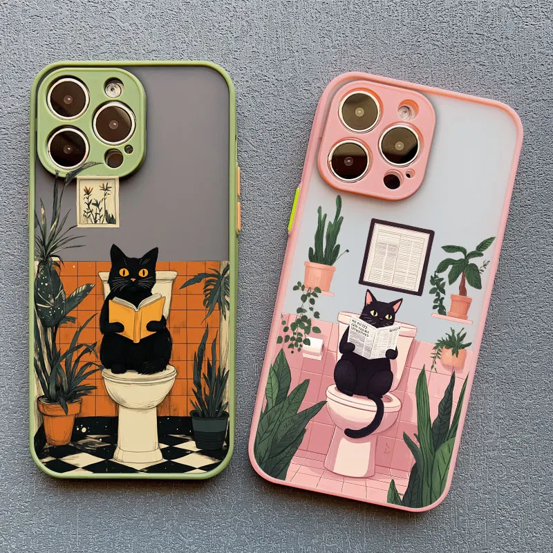 Schöne Cartoon-Katzen-Handyhülle für iPhone 17 16 15 Pro Max Plus 11 12 13 Mini 14 Pro Max XR XS X stoßfeste Rückseite – Detail 12