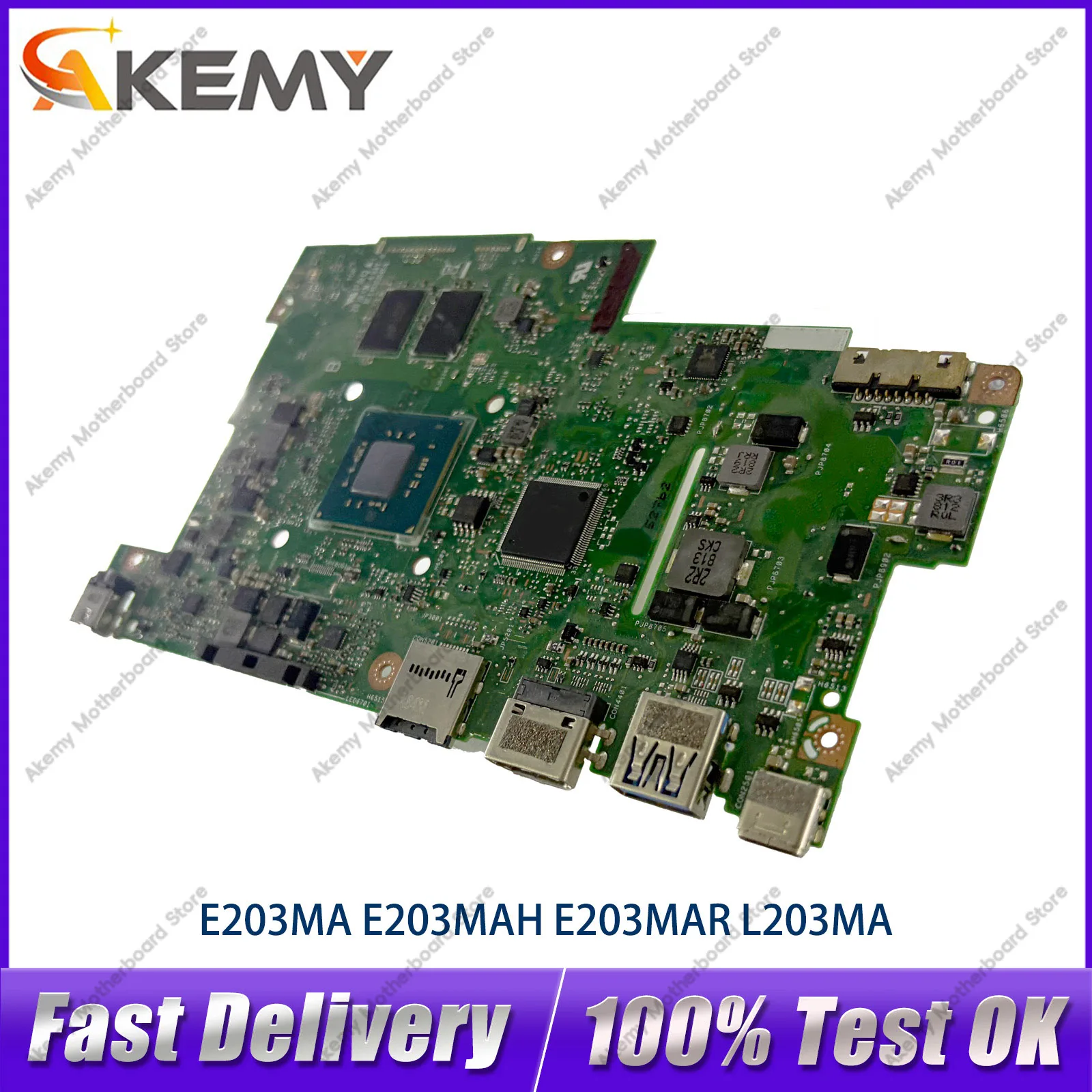 

E203MA Laptop Motherboard For ASUS EeeBook E203MA E203MAS E203MAH L203MAH E203M L203MA Mainboard With Celeron CPU 100% tests OK