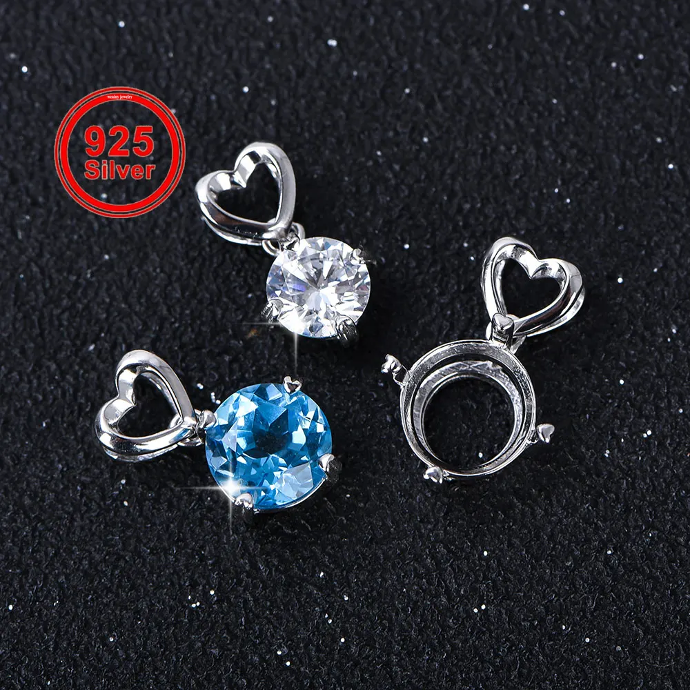 S925-Sterling-Silver-Heart-Pendant-Setting-5-12mm-Adjustable-DIY-Jewelry-Making-Accessories-Craft-Supplies-Bulk-Wholesale