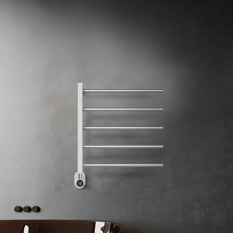 Carbon Fiber Intelligent Electric Towel Rack Household Bathroom Heating Drying Towel Rack Pendant Полотенцесушитель