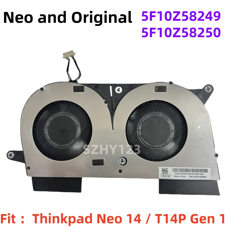 New Original CPU Cooling Fan Cooler For Lenovo Thinkpad Neo 14 T14P Gen 1 Laptop FRU 5F10Z58249 5F10Z58250