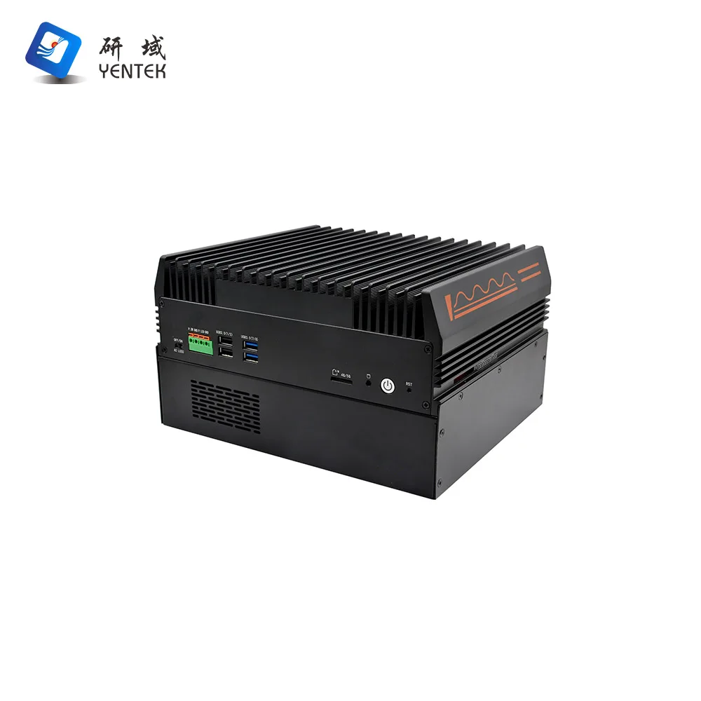 Industrial Embedded PC  LGA1151 6th-8th Gen 6 RS232 485 COM CAN 8DI 8DO 2 GbE PCIe X16 X8 DIN Rail 9-36V Edge Computing