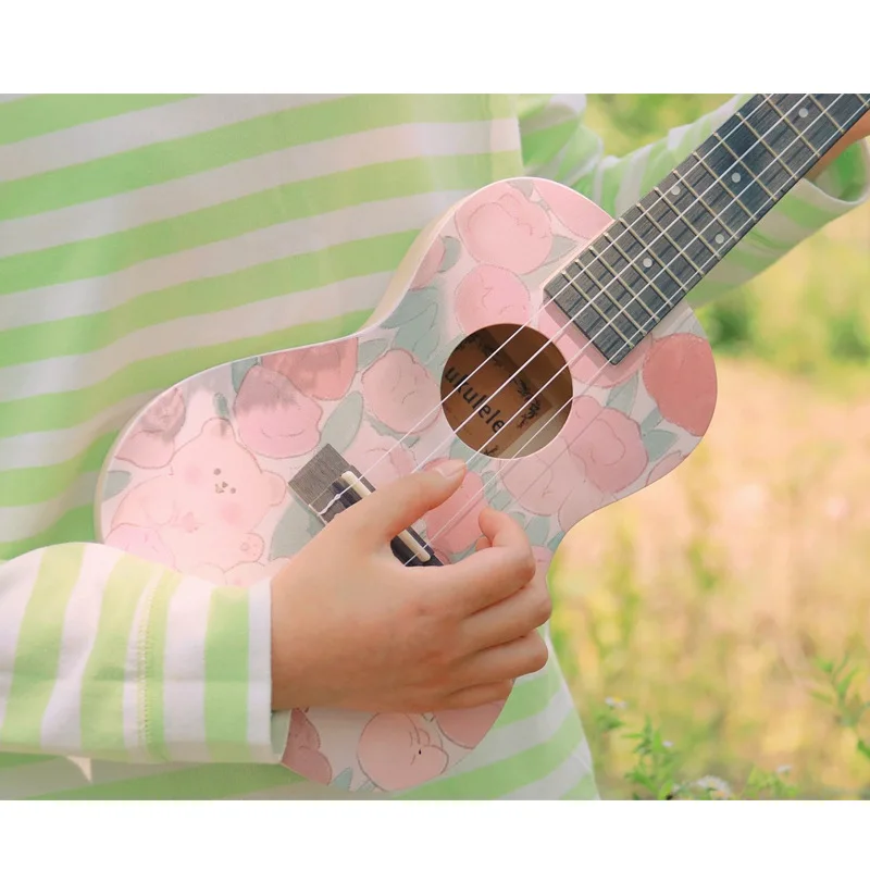 Hooqu وصول جديد 21 بوصة ألوان مختلفة القيثارة حسن المظهر الفتيات Baginners مجموعة القيثارة الصغيرة مع حقيبة