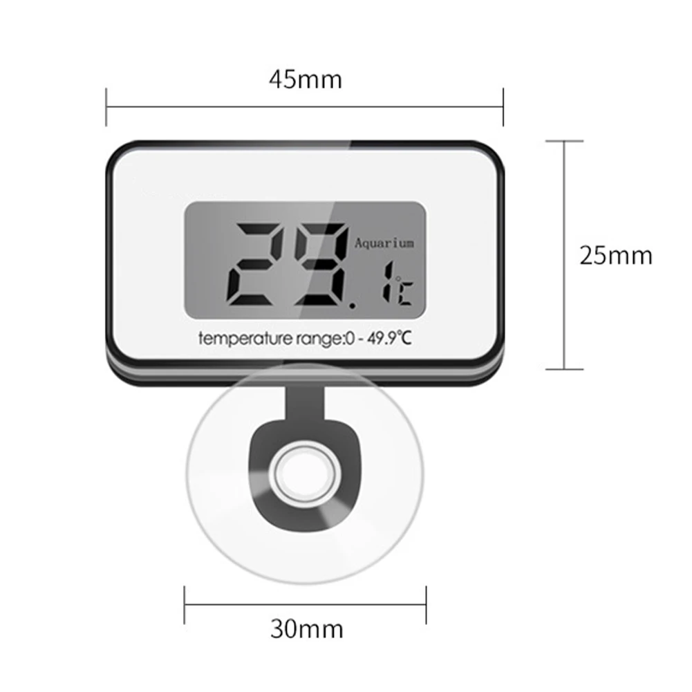 Termômetro de aquário digital com grande display LCD, Termômetro eletrônico, Adequado para água doce, Tanques de água do mar, Atacado