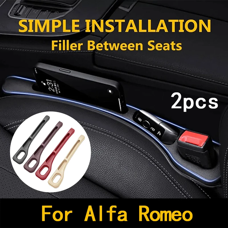 2 قطعة ل ألفا روميو جوليا ستيلفيو جيوليتا 159 147 156 166 مقعد السيارة الفجوة حشو بين مقاعد شق الديكور الداخلي #1