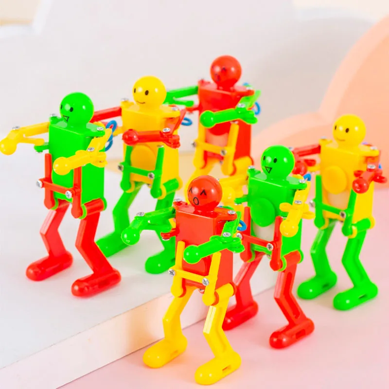 5Pcs Funny Wind Up Dancing Robot Games Kids Toy Boys Girls Birthday Party Favor Piñata Filler Kindergarten Reward Halloween Gift