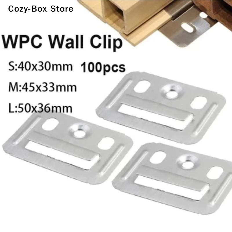 [ZY]50-200Pcs Wall Panel Clips Metal Clip Fluted Wall Panel For Wpc Wall And Ceiling Fluted Cladding Clip[ZY]
