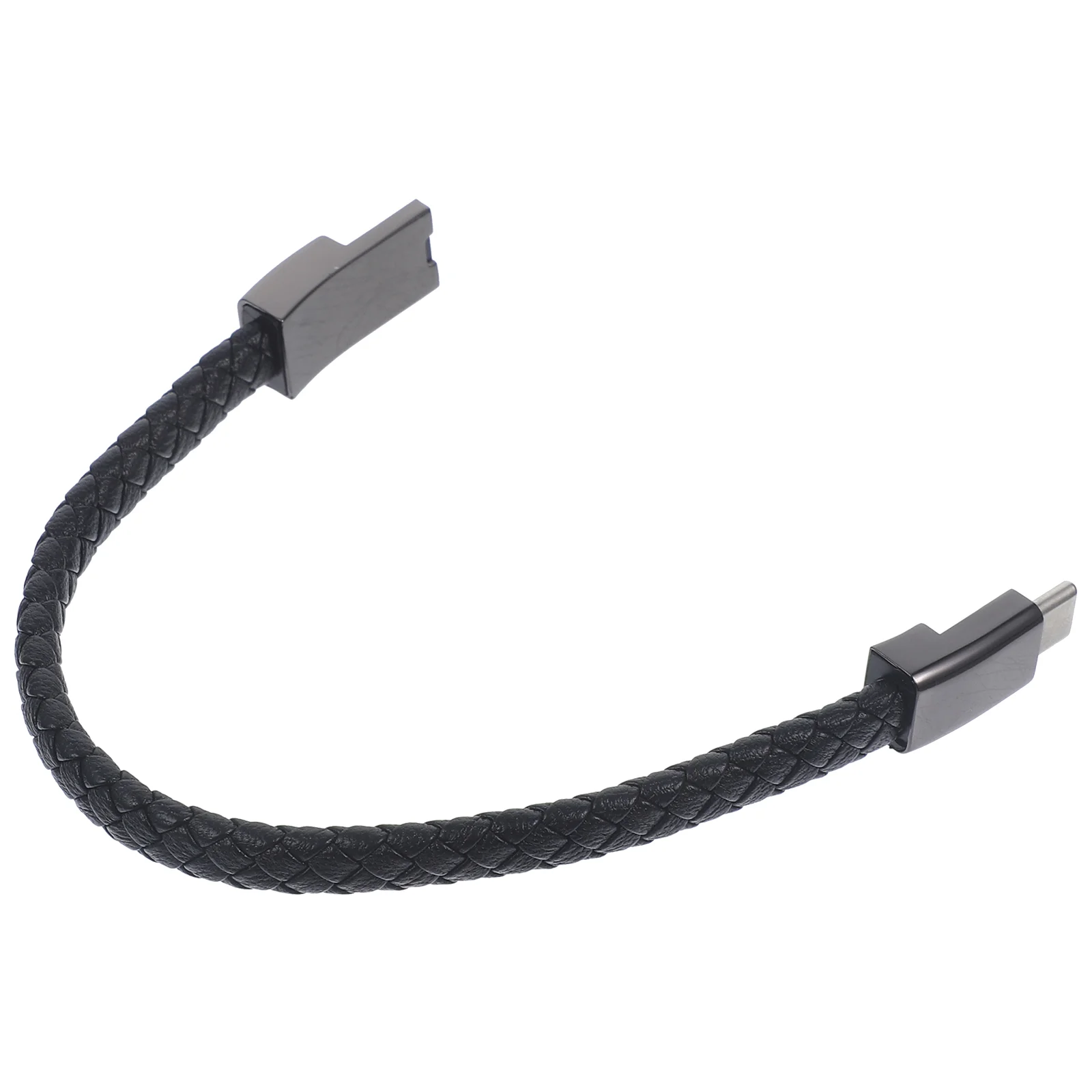 

20cm Women Men Data Cable Braided Bracelets Bangles Zinc Alloy Fast Charging Cable for Type-C Mobile Phone (Short Type)