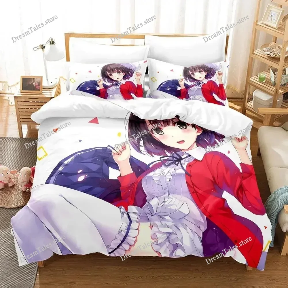 

Saenai Heroine No Sodatekata Megumi Kato Bedding Set Cartoon Anime Set Adult Kid Bedroom Duvet Cover Sets 3D Print Kawaii Anime