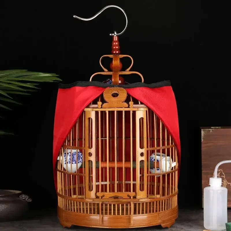 Thrush Bird Cage Bamboo Full Set of Accessories Boutique Handmade Bird Cage Octopus Bird Cage Bamboo Large Bird Cage bird house