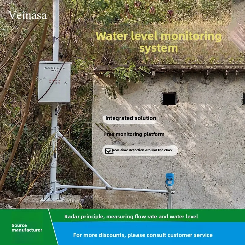 2026 VEINASA EEAWS201 Radar Water Level Monitoring System 24-hour Real-Time Detection Integrated Platform River Dam Early Warnin
