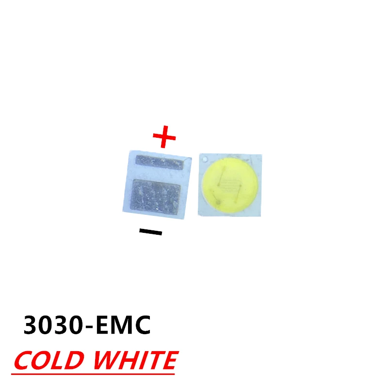 50 шт., 3030 подсветка, высокая мощность, двойные чипы, 1 Вт, 1,5 Вт, 2 Вт, 3 в-3,6 В, 6 в, lextar JUFEI AOT, холодный белый Телевизор PT30A66