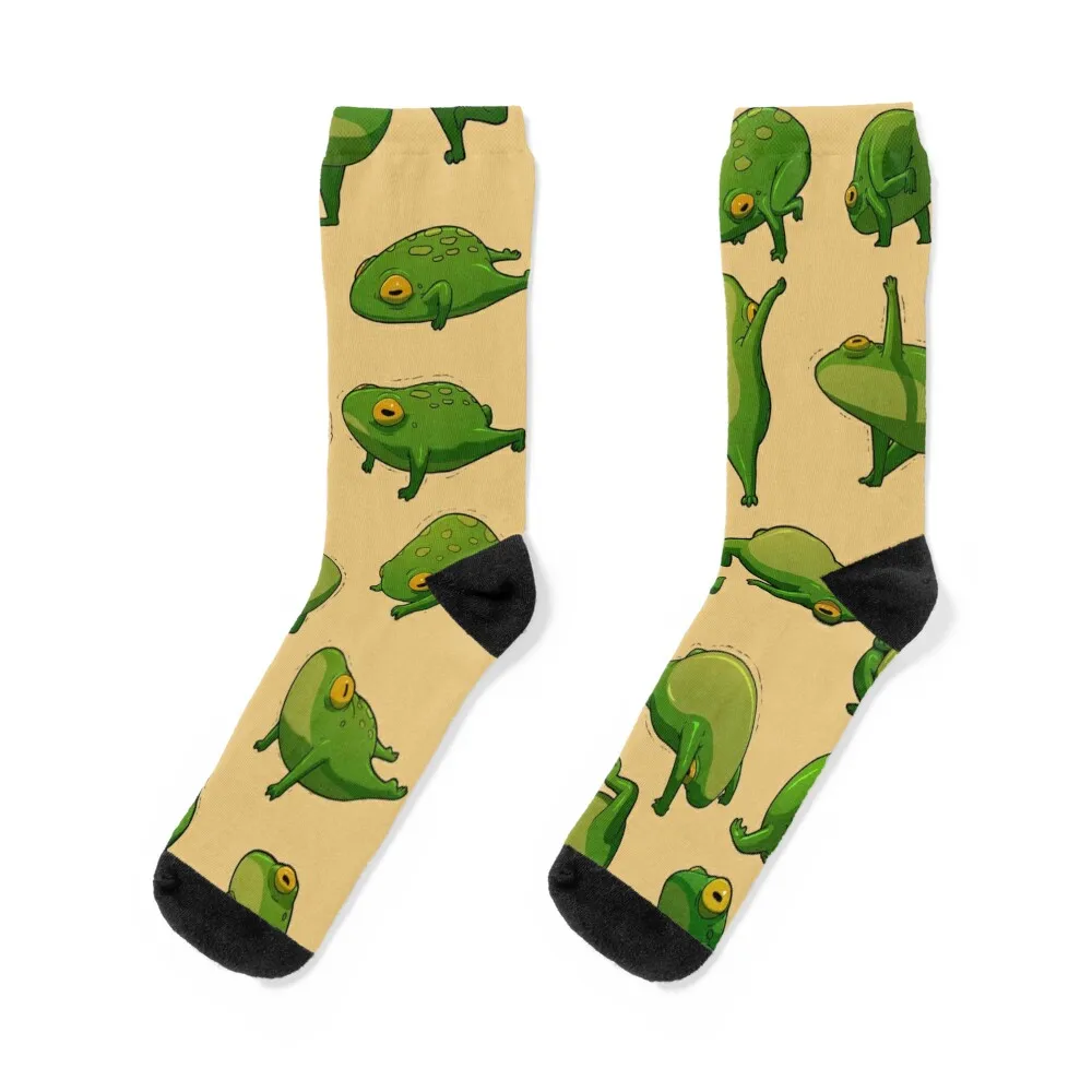 

Yoga Frogs Poster No Text Socks loose anime Mens Socks Women's