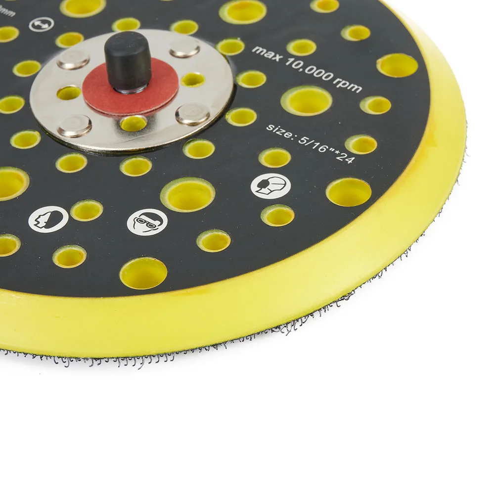 6 Inch 52 Hole Sander Backing Pad And Dust-Free Sanding Disc Medium Density Random Orbital Sander Hooks And Loops Backing Pad