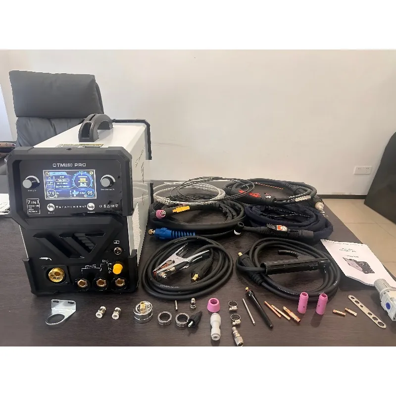 Free shipping to UkraineStahlwerk CTM250pro 7IN1 MIG TIG MMA Plasma Cutter Multi Function Aluminum Welding Machine