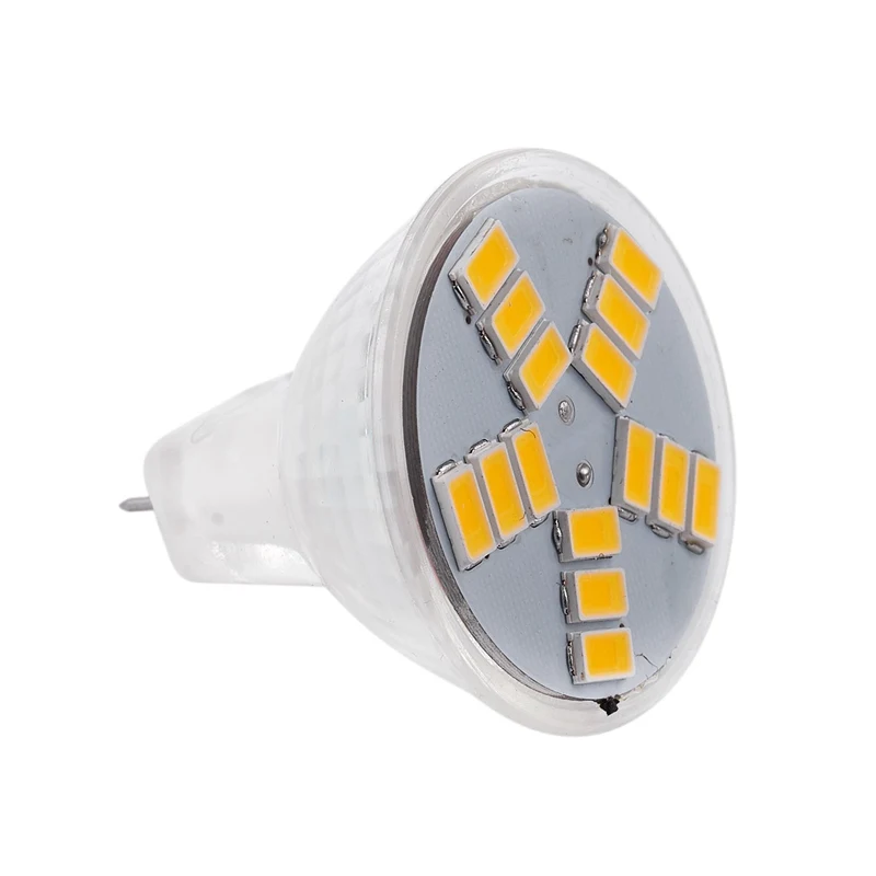 مصباح لمبة LED أبيض دافئ ، 7 واط ، MR11 ، GU4 ، 600LM ، 15 5630SMD